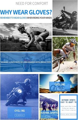 Motorcycle Gloves for Men and Women, Half Finger Touchscreen Motorbike Gloves for BMX ATV MTB Riding, Road Racing, Cycling, Climbing, Motocross in Saudi Arabia