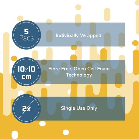 Swift-Prep Wound Debridement Pad - 10cm x 10cm - Pack of 5 - Super Soft - Fibre Free - Highly Absorbent - Non-Adhesive - Foam Dressing in Saudi Arabia