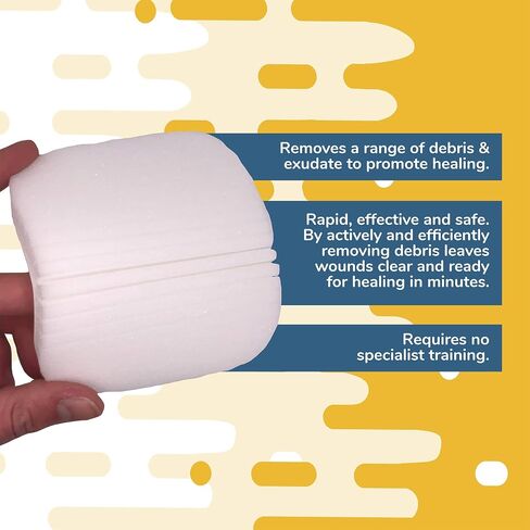 Swift-Prep Wound Debridement Pad - 10cm x 10cm - Pack of 5 - Super Soft - Fibre Free - Highly Absorbent - Non-Adhesive - Foam Dressing in Saudi Arabia