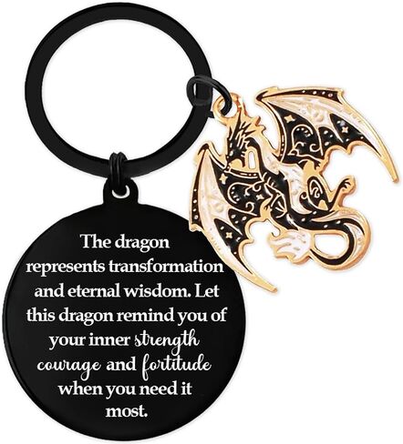 هدية Dragon Keychain للرجال - المجوهرات الملهمة للبالغين ، تنين اللطيف هدية مفاتيح لعيد ميلاد صديق in Saudi Arabia