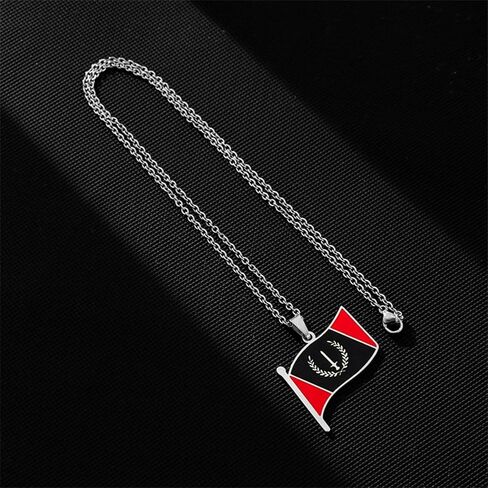 African American Flag Pendant Necklaces for Women Men Stainless Steel Charm Gold Silver Color Jewelry - Black American Heritage Flag Jewelry in Saudi Arabia