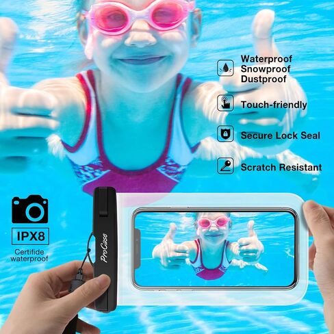 Procase 4 Pack Pack Fack Pouch Pouch Bag Dry Bag Underwater For iPhone 16 15 14 13 12 11 Pro Plus Max Mini XS XR x 8 7 ، in Kuwait