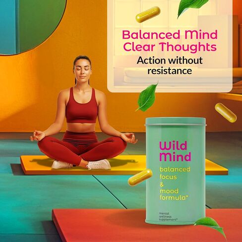 Wild Mind Clarity Mental Clarity Focus and Mood Support ملحق للعافية العقلية-دعم الدماغ NOOTROPIC 4-40 يومًا من الإمداد لمدة 30 يومًا in Saudi Arabia