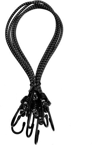 Bungee Cord Luggage Cord Resilience 40 Inch 4 Pieces for SecuringTents, Tarps, Luggage ，Truck, ATV Off-Road Motorcycle Bicycle Riding,Multi-Scenario Applicable (Black) in Saudi Arabia