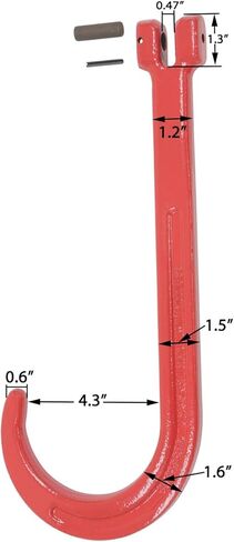 منتجات MyTee 15 "بوصة J HOOK HIESSTER G80 TOW AXLE LOCKER WRECKER ROLD CLEVIS LOAD LIME 7100# (4 PACK) in Saudi Arabia