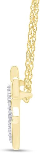 THE JEWEL ZONE Natural Diamond Accent Devil Heart Pendant Necklace 14k Gold Over Sterling Silver in Kuwait