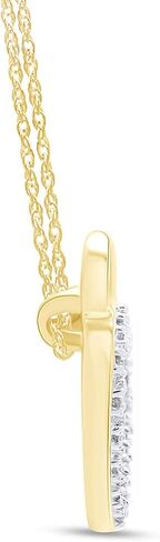 THE JEWEL ZONE Natural Diamond Accent Devil Heart Pendant Necklace 14k Gold Over Sterling Silver in Kuwait