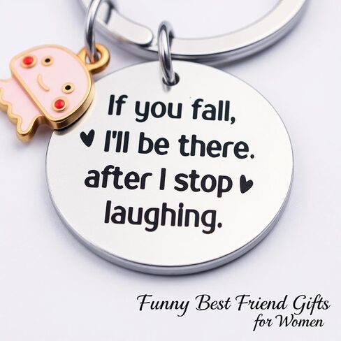 OXIHOUSE&CO- Funny Friend Gift Keychain – Engraved Stainless Steel Quote Charm in Kuwait