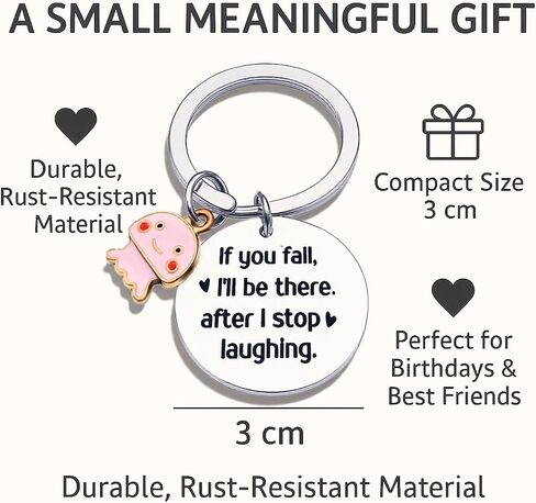 OXIHOUSE&CO- Funny Friend Gift Keychain – Engraved Stainless Steel Quote Charm in Kuwait