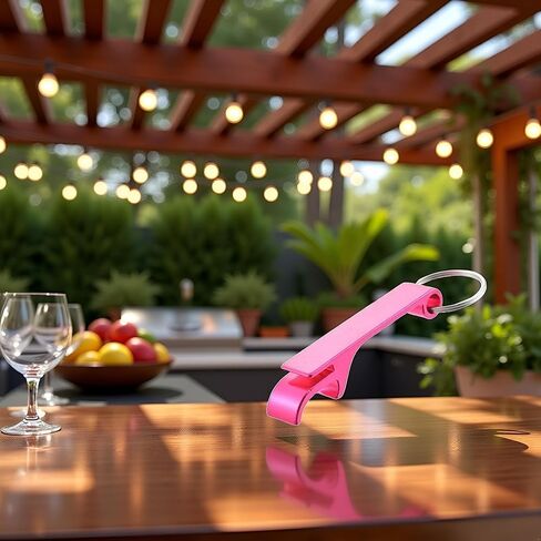 Pink Portable 4 Close 1 Bottle Opener Key Chain Key Chain Metal Key Chain Bottle Openers Automobile Keychains in Saudi Arabia