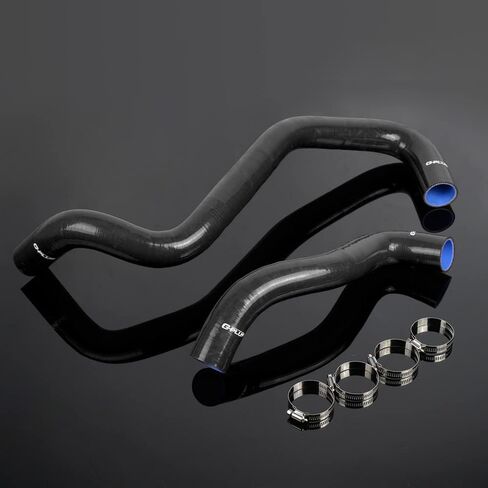 PIT66 Silicone Soodant Baziator Kit ، متوافقة مع 2001-2004 Ford F250 F350 F450 F550 Super Duty Powerstroke Diesel 7.3L Black مع المشابك in Saudi Arabia