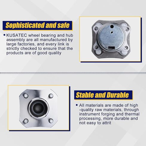 KUSATEC 512384 Rear Wheel Bearing and Hub Assembly Compatible with 2007-2012 Nissan Sentra, 4 Lug Bolts w/ABS in Saudi Arabia