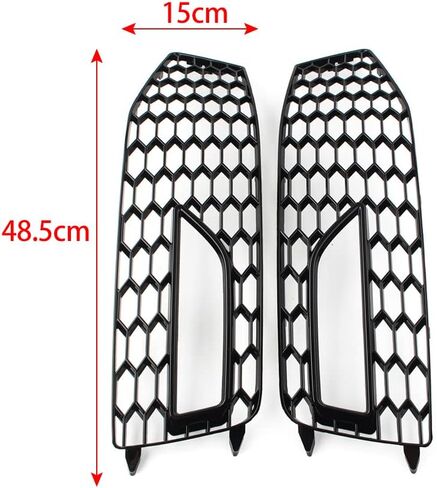 Lirun Car Fog Light Cover Honeycomb Hex Mesh Bezel Fog Lamp Cover Replacement 8K0807681L 8K0807682M For Audi A4 B8.5 S-line S4 RS4 2013 2014 2015 in Saudi Arabia