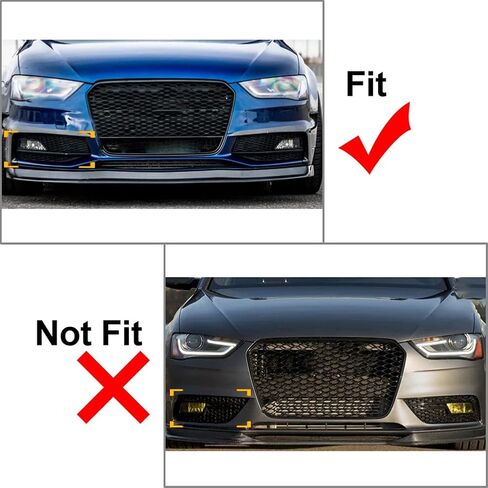 Lirun Car Fog Light Cover Honeycomb Hex Mesh Bezel Fog Lamp Cover Replacement 8K0807681L 8K0807682M For Audi A4 B8.5 S-line S4 RS4 2013 2014 2015 in Saudi Arabia