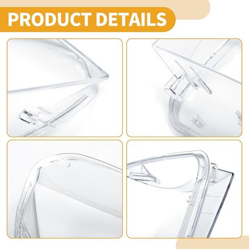 1PAIR LESSALS LENS COVER NO.63117442647/63117442648 CAR RIDE LESE MELITER LENSE LENSE CLEAR CLOVE LENS FOR BMW X5 X6 2014-2018 PC CLEAR in Saudi Arabia