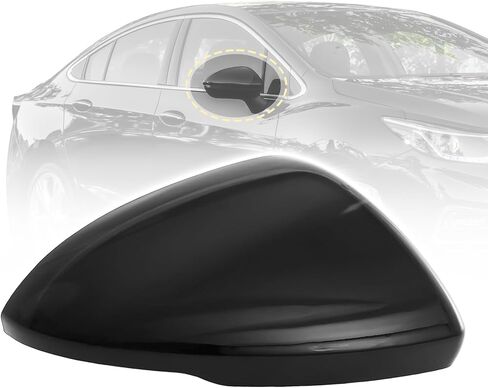 Black Front Right Passenger Side View Mirror Cover Cap Trim Shell, ABS Side Mirror Cap Replacement Compatible with Chevy Cruze 2017 2018 2019 in Saudi Arabia