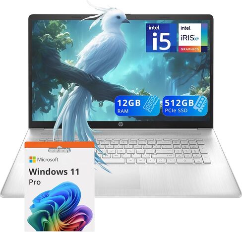 HP Envy 17.3" FHD Touchscreen Laptop, Intel i7-1260P, 32GB RAM, 1TB PCIe SSD, Band & Olufsen Audio, HD Webcam, Wi-Fi 6E, Bluetooth, Silver, Windows 11 Pro, 32GB USB Card (Renewed) in Saudi Arabia