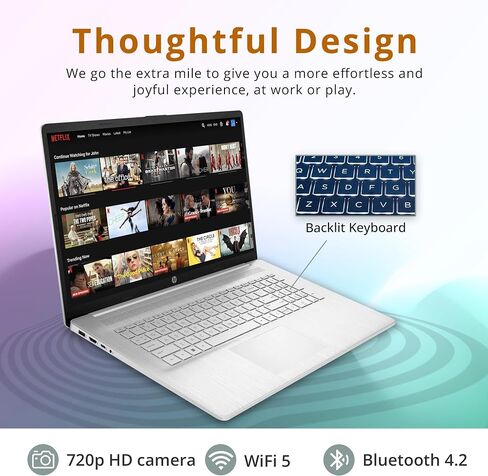 HP Envy 17.3" FHD Touchscreen Laptop, Intel i7-1260P, 32GB RAM, 1TB PCIe SSD, Band & Olufsen Audio, HD Webcam, Wi-Fi 6E, Bluetooth, Silver, Windows 11 Pro, 32GB USB Card (Renewed) in Saudi Arabia