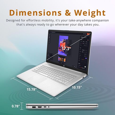 HP Envy 17.3" FHD Touchscreen Laptop, Intel i7-1260P, 32GB RAM, 1TB PCIe SSD, Band & Olufsen Audio, HD Webcam, Wi-Fi 6E, Bluetooth, Silver, Windows 11 Pro, 32GB USB Card (Renewed) in Saudi Arabia