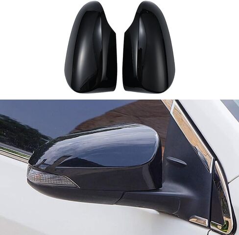 JSCARLIFE 2012-2020 T-oyota Yaris ABS Mirror Covers | Direct - Fit Side Mirror Caps, Effortless Clip - On Install (Black) in Saudi Arabia