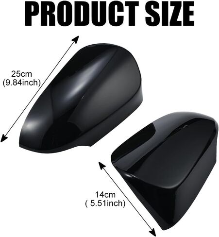 JSCARLIFE 2012-2020 T-oyota Yaris ABS Mirror Covers | Direct - Fit Side Mirror Caps, Effortless Clip - On Install (Black) in Saudi Arabia