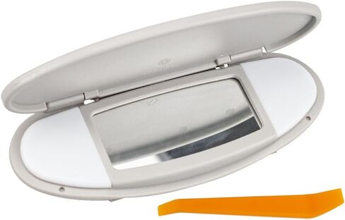 RLB-Hilon Sun Visor Mirror/Makeup Mirror متوافقة مع Mini Cooper/Cooper S R56 R60 2007-2013 لون البيج لون in Saudi Arabia