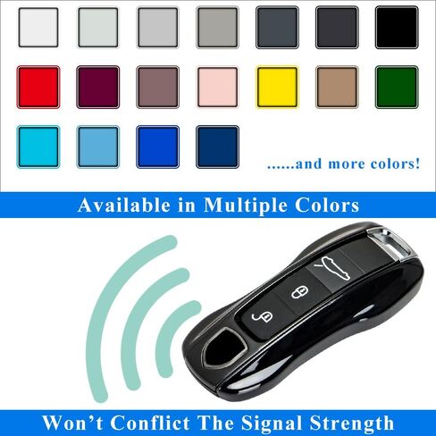 AeroBon 3-Piece Painted Key Fob Cover Compatible with Porsche Key Shell, Key Fob Shell Replacement (MK2, Gentian Blue) in Saudi Arabia