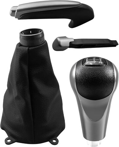 5 Speed Manual Gear Shift Knob مع حذاء جلدي مناسب لـ Honda Civic 2006 2007 2008 2008 2010 2011 استبدال 54102-SNA-A01 54102-SNA-A02 ، 3 حزمة in Saudi Arabia