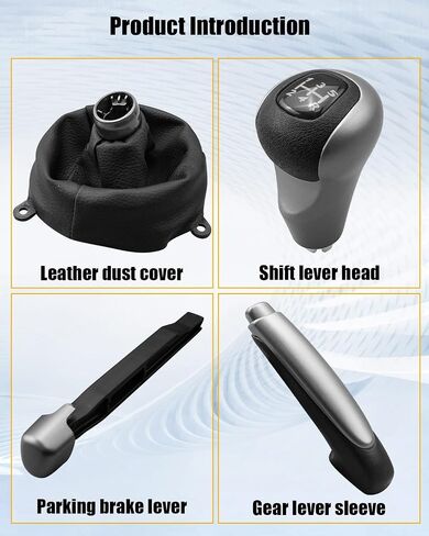 5 Speed Manual Gear Shift Knob مع حذاء جلدي مناسب لـ Honda Civic 2006 2007 2008 2008 2010 2011 استبدال 54102-SNA-A01 54102-SNA-A02 ، 3 حزمة in Saudi Arabia