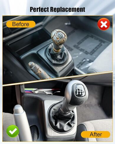 5 Speed Manual Gear Shift Knob مع حذاء جلدي مناسب لـ Honda Civic 2006 2007 2008 2008 2010 2011 استبدال 54102-SNA-A01 54102-SNA-A02 ، 3 حزمة in Saudi Arabia