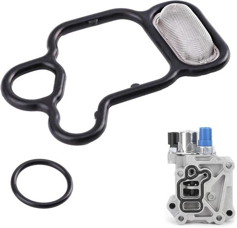 لحشية الملف اللولبي ، مصفاة الصمام ، تحويل إصلاح الإصلاح OEM #15815-R40-A01 91319-PAA-A01 01239500 VVS907 VTEC ، متوافق مع ILX TSX Honda Civic CR-V CROSSTOUR (Black) in Kuwait