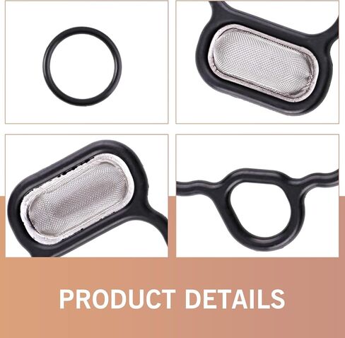 لحشية الملف اللولبي ، مصفاة الصمام ، تحويل إصلاح الإصلاح OEM #15815-R40-A01 91319-PAA-A01 01239500 VVS907 VTEC ، متوافق مع ILX TSX Honda Civic CR-V CROSSTOUR (Black) in Kuwait