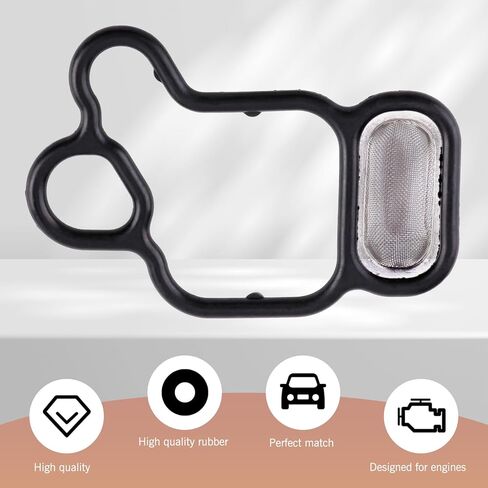 لحشية الملف اللولبي ، مصفاة الصمام ، تحويل إصلاح الإصلاح OEM #15815-R40-A01 91319-PAA-A01 01239500 VVS907 VTEC ، متوافق مع ILX TSX Honda Civic CR-V CROSSTOUR (Black) in Kuwait