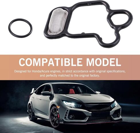 لحشية الملف اللولبي ، مصفاة الصمام ، تحويل إصلاح الإصلاح OEM #15815-R40-A01 91319-PAA-A01 01239500 VVS907 VTEC ، متوافق مع ILX TSX Honda Civic CR-V CROSSTOUR (Black) in Kuwait