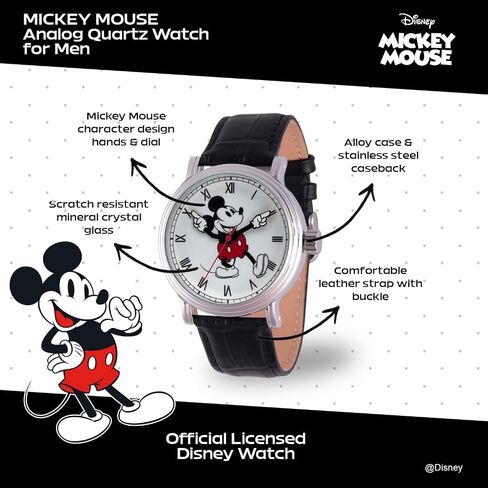 Disney Mickey Mouse Adult Vintage Articulating Hands Analog Quartz Watch in Kuwait