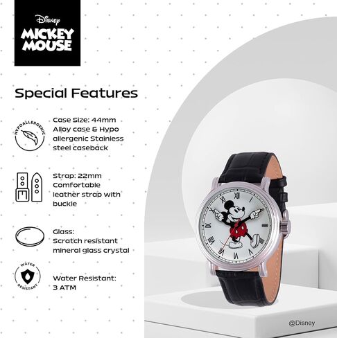 Disney Mickey Mouse Adult Vintage Articulating Hands Analog Quartz Watch in Kuwait