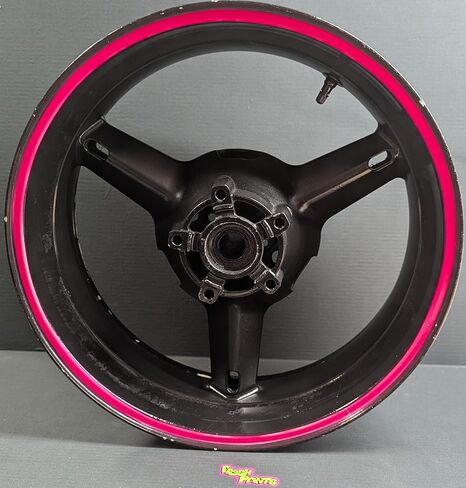 Fluorescent Neon Hot Pink Wheel Stickers Stripes for 17" Motorcycle Rims Dayglo Vinyl in Saudi Arabia