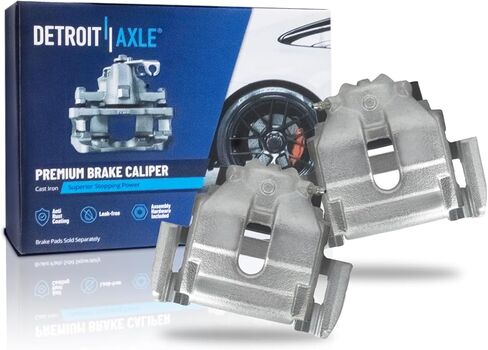 Detroit Axle - 2pc Front Brake Calipers for 2001-2006 BMW 330Ci, 2001-2005 330i 330xi, 2007-2008 Z4 Brake Calipers with Brackets Replacement in Saudi Arabia