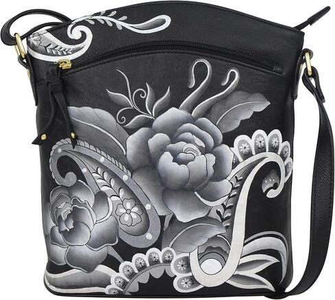 Anuschka Women's Original Hand-Painted Genuine Leather Large Crossbody in Saudi Arabia
