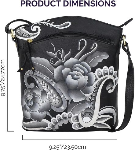 Anuschka Women's Original Hand-Painted Genuine Leather Large Crossbody in Saudi Arabia