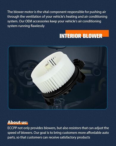ECCPP Fit for Toyota ABS Plastic Heater Blower Motor w/Fan Blower Motor Replacement fit for 2011-2016 Scion tC /2008-2015 Scion xB /2006-2015 Toyota RAV4 /2009-2014 Toyota Matrix in Saudi Arabia
