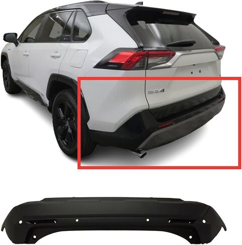 FitParts Compatible With Rear Bumper Cover 2019-2022 Toyota RAV4 TO1100347 Hybrid LE XLE. Ready to paint. 521590R190 in Saudi Arabia