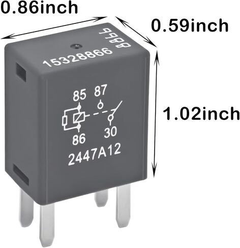 15328866 Automotive Relay (Pack of 2), 12VDC 20A 4 Terminal Multi-Use Relay 8385, 4-Pin High Power Relay - Compatible with GM GMC Chevy Buick Vehicle in Kuwait