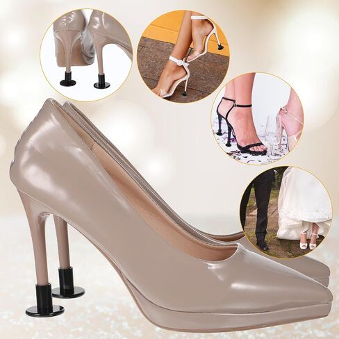6 Pairs Clear High Heel Protectors, 3 Size Heel Protectors for Grass, High Heel Stoppers for Grass, Soft Heel Covers for Walking on Grass and Uneven Floor (S/M/L) in Kuwait