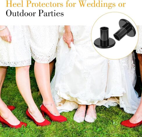 6 Pairs Clear High Heel Protectors, 3 Size Heel Protectors for Grass, High Heel Stoppers for Grass, Soft Heel Covers for Walking on Grass and Uneven Floor (S/M/L) in Kuwait