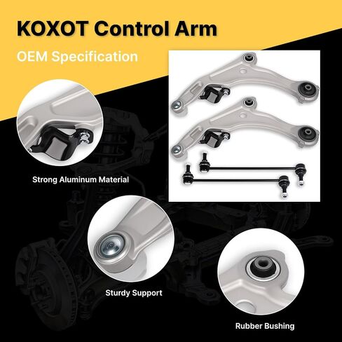 4Pc Front Lower Control Arm Sway Stabilizer Bar End Link Fit for Nissan 2009 2010 2011 2012 2013 2014 Maxima, K622059 K622054 K750282 K750283 in Saudi Arabia