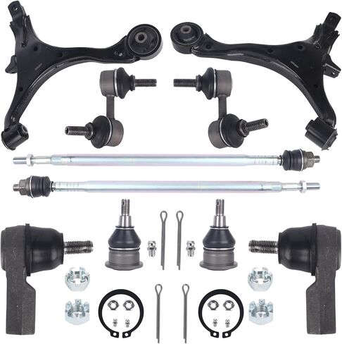 Autoround Front Suspension Kit Lower Control Arm w/Ball Joint Compatible with Honda CR-V 2002-2006, 10pcs - Sway Bar End Link Inner Outer Tie Rod Ends, K640399 K640400 in Saudi Arabia