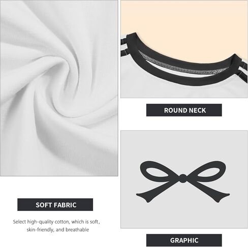 Bow Embroidery Top Baby Tees for Women Y2k Cute Crop Tops Clean Girl Aesthetic Shirts Summer Coquette Clothes in Saudi Arabia