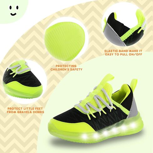 amzzpik lumikick Kids تضيء الأحذية للأولاد Girls Tennis المشي أحذية رياضية مضيئة للطفل الصغير in Kuwait