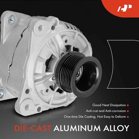 A-Premium Alternator Compatible with Volkswagen EuroVan 1999 2000 2001 2002 2003 2.8L, 12V 150A 7-Groove Pulley Clockwise, Replace# 0123520002, 028903025C in Saudi Arabia